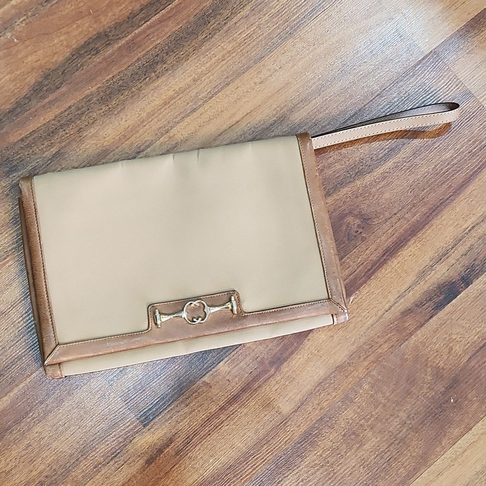 EUC Vintage Italian Cosci Leather LG Clutch Bag